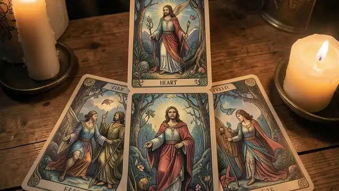 Расклад Таро «сердце» да или нет — изображение карт