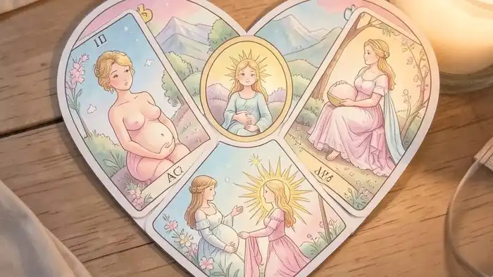 Расклад Таро сердце на беременность – визуальное изображение расклада