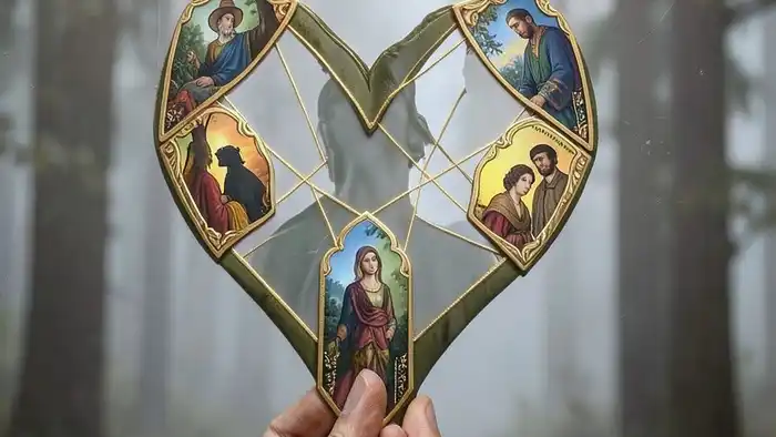 Расклад Таро "сердце" на нишу — схема из семи карт, расположенных в форме сердца, с обозначенными позициями
