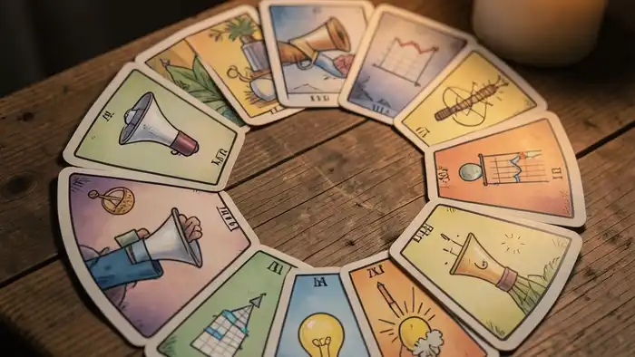 Расклад Таро спираль на рекламу – визуальная схема