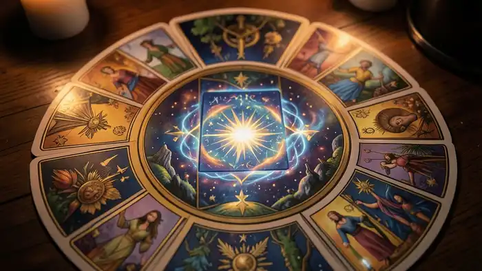 Расклад Таро спираль на ритуал привлечения, центральная карта в свете