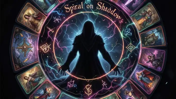 Расклад Таро спираль на тень – визуальная иллюстрация