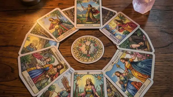 Расклад Таро «спираль» на удачу – визуальная схема