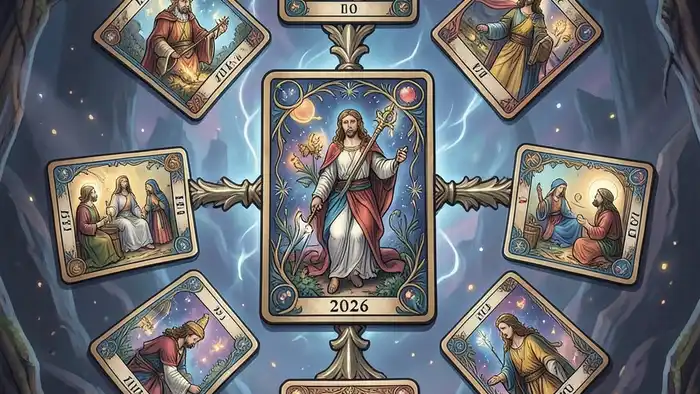 Расклад Таро «стрела» 2026 год – визуальная схема расклада