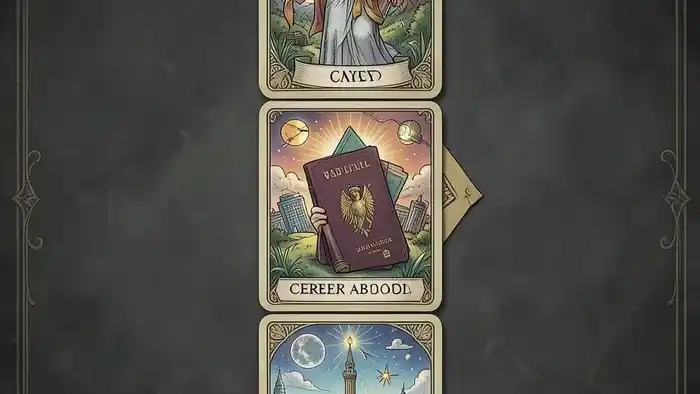 Расклад Таро «стрела» на карьеру за границей — визуальная схема