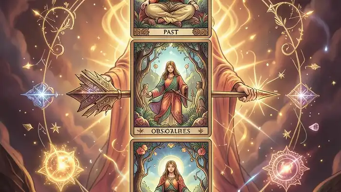 Расклад Таро «стрела» на наставника – визуальная схема с пятью картами