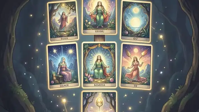 Расклад Таро «стрела» на осознанность – визуальная схема