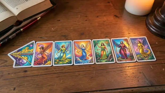 Расклад Таро «стрела» на школьные проблемы – визуальная схема