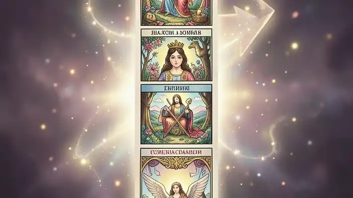 Расклад Таро «стрела» на совместимость – визуальная схема