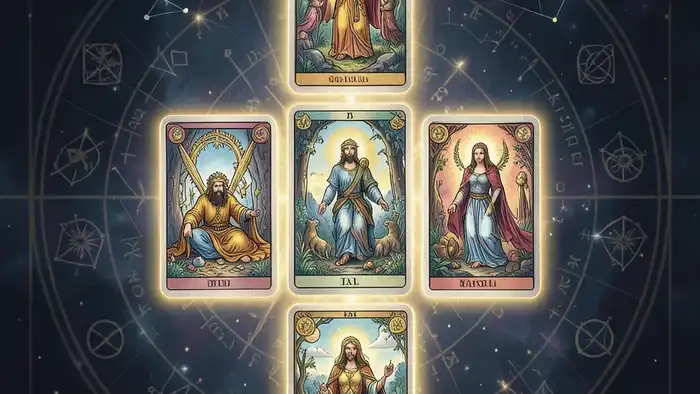 Расклад Таро «стрела» на желание — иллюстрация карт