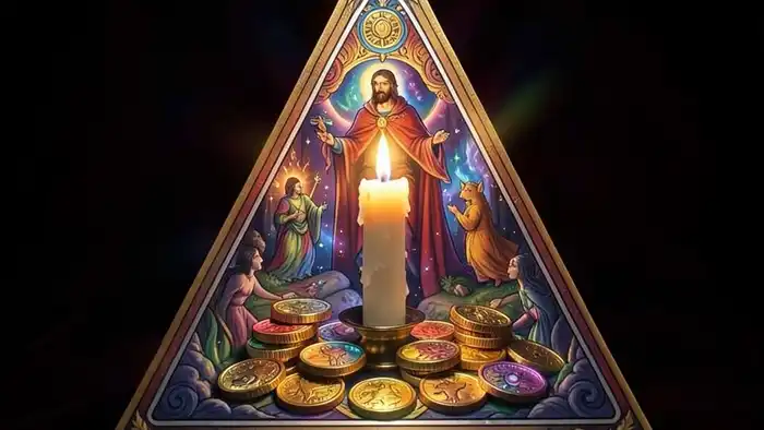 Расклад Таро треугольник когда придут деньги и��ображение