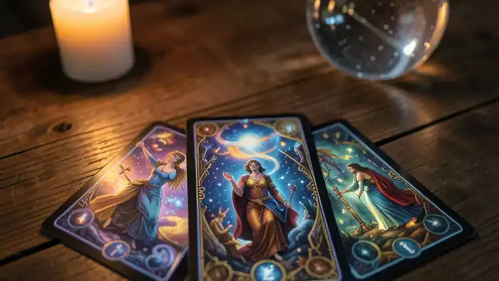 Треугольник Таро расклад на будущее, карта, свет, кристалл