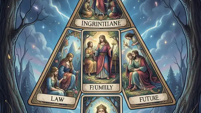 Таро «треугольник» на наследство — изображение расклада