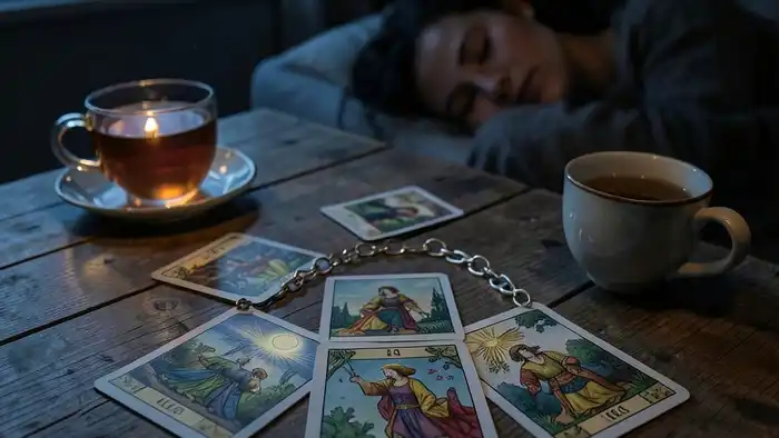 Расклад Таро «цепочка» на бессонницу – ночная атмосфера с картами
