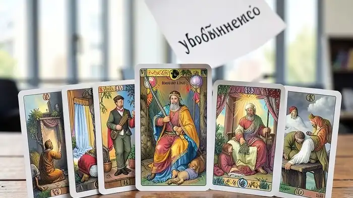 Расклад Таро "цепочка" на увольнение: схема из семи карт, показывающая причины и последствия ухода с работы