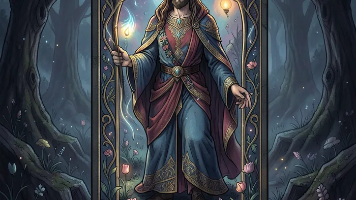 Расклад Таро «Цепочка» на весну — схема последовательности событий с картами на природном фоне