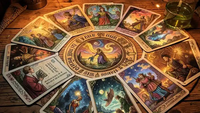 Расклад Таро цыганский на найм сотрудника, иллюстрация