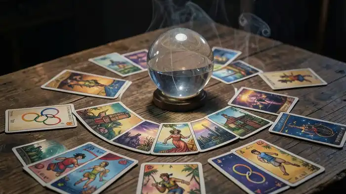 Расклад Таро «цыганский» на олимпиаду – изображение расклада с символикой спорта