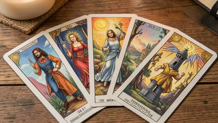 Таро «веер» на предпринимательство – расклад карт в виде веера на столе