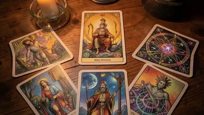 Расклад Таро «веер» на судьбоносную встречу – визуальное изображение