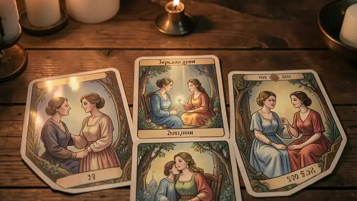 Расклад Таро «зеркало души» – изображение карт, отражающих отношения со свекровью