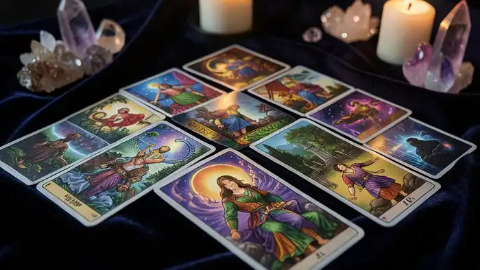 Расклад Таро "зеркало души" на компанию — девять карт с архетипами коллективного подсознания