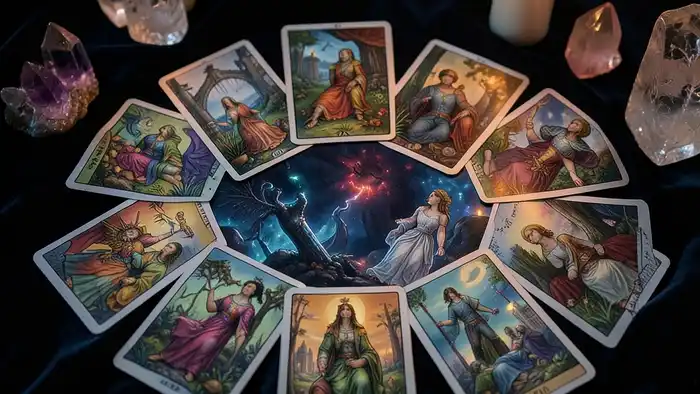 Расклад Таро "зеркало души" на лечение — девять карт, показывающие корни болезни и путь к исцелению