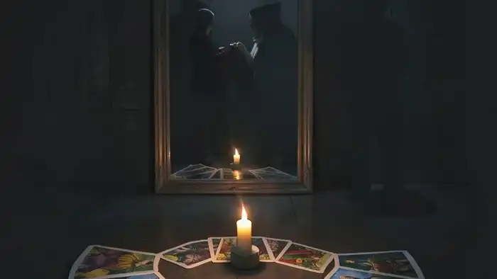 Расклад Таро "зеркало души" на медитацию — схема карт с зеркалом и тенью