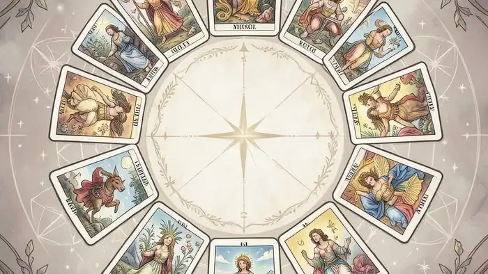 Расклад Таро зодиакальный на лень – визуальная схема