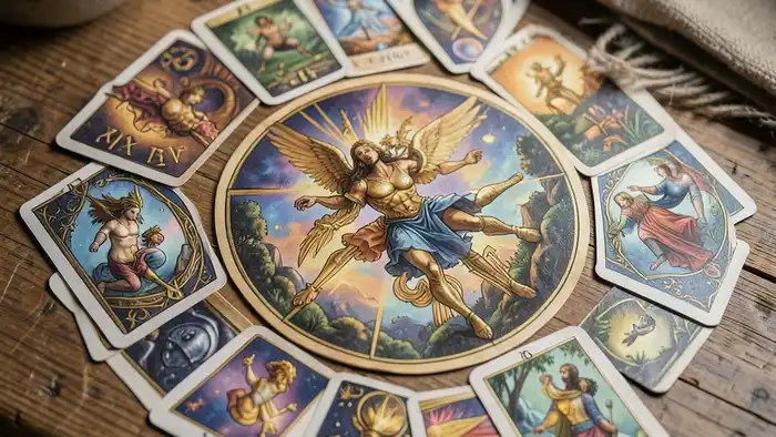 Расклад Таро зодиакальный на подработку, карта с символами зодиака