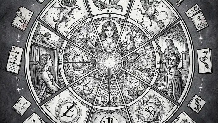 зодиакальный расклад Таро на продажи изображение