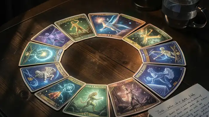 Расклад Таро "зодиакальный" на закрытие бизнеса — схема 12 позиций по знакам Зодиака с картами