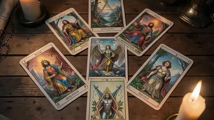 Расклад Таро звезда Давида на мошенничество – визуальная схема