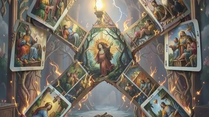 Расклад Таро "звезда Давида" на прокрастинацию — схема 12 позиций с ключевыми картами