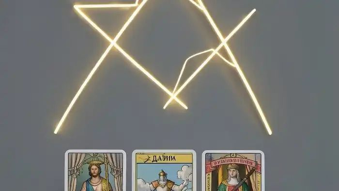 расклад таро звезда давида на страхи с шестью картами в форме звезды