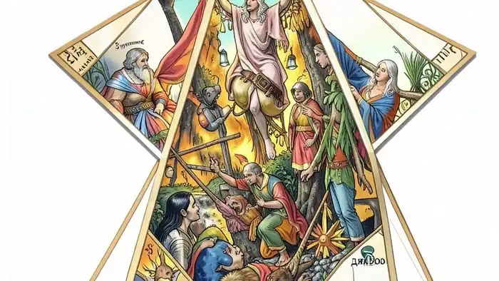 Расклад Таро "звезда Давида" на тайну в отношениях — схема шести позиций с картами