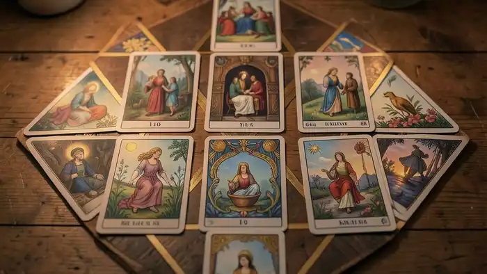 Расклад Таро «звезда Давида» на выход из декрета – изображение расклада