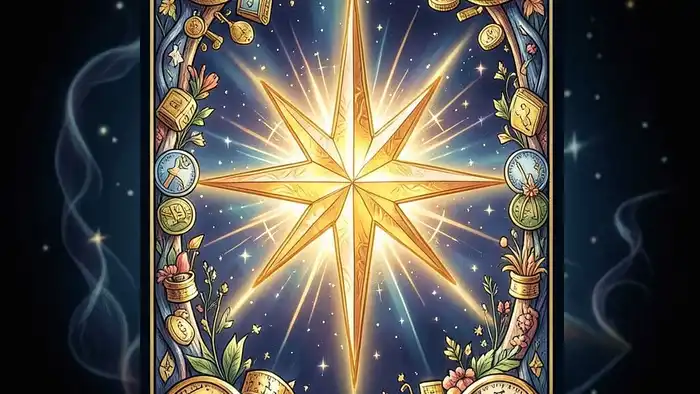 Расклад Таро "звезда" на доход — карта Звезда с символами финансового изобилия