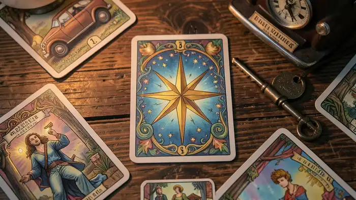 Расклад Таро «звезда» на покупку машины – карта Звезда в центре, автомобильные аксессуары