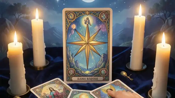 Расклад Таро «звезда» на совет – изображение карты Звезда в центре расклада