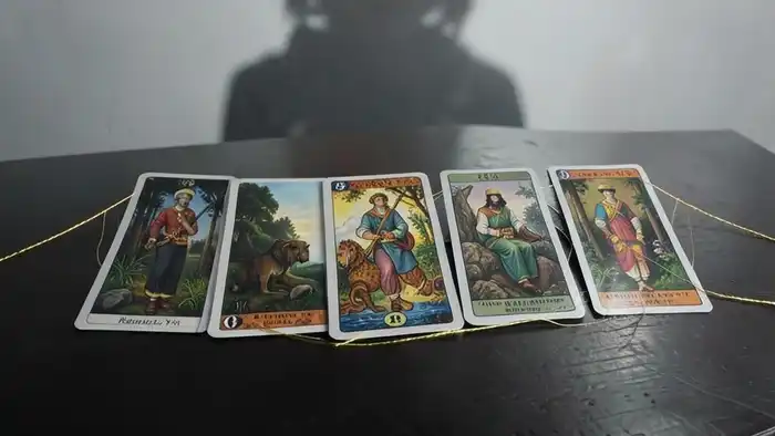 расклад цепочка Таро — семь карт в линии, символизирующие цепь причин и следствий