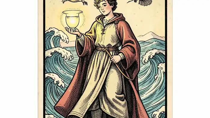 Рыцарь Кубков таро изображение карты