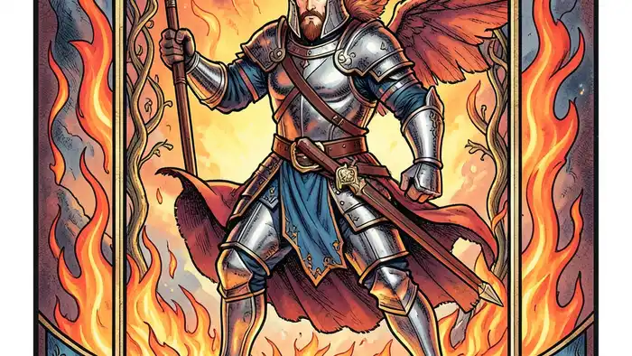 Рыцарь Жезлов значение таро изображение