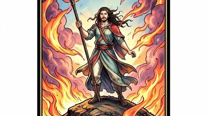 семерка жезлов на здоровье таро изображение