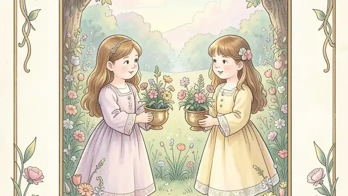 Шестерка Кубков карта Таро изображение детей с чашами