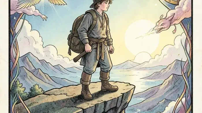 Шут личность таро — изображение карты Шута с символикой нового начала