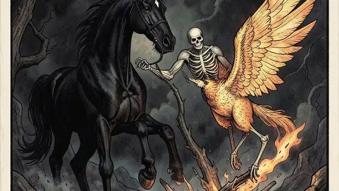Смерть описание карты таро — визуальное изображение аркана с конём, скелетом и фениксом