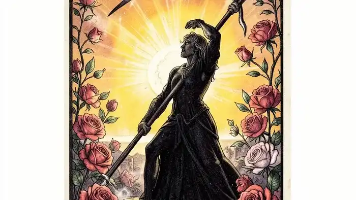 Смерть перевернутый таро иллюстрация, символика трансформации