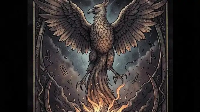 Смерть таро иллюстрация карты смерти с фениксом