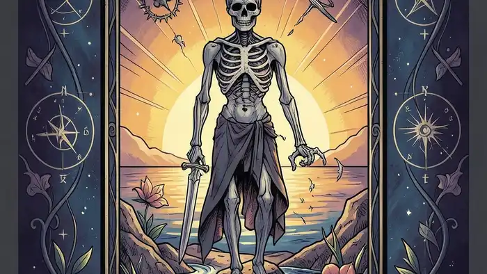 Смерть в работе таро — изображение карты Смерть с символикой трансформации